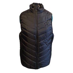 Straight Fit USB Rechargeable Black Puffer Vest